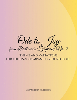 Book cover for Ode to Joy – Theme and Variations for the Unaccompanied Viola Soloist