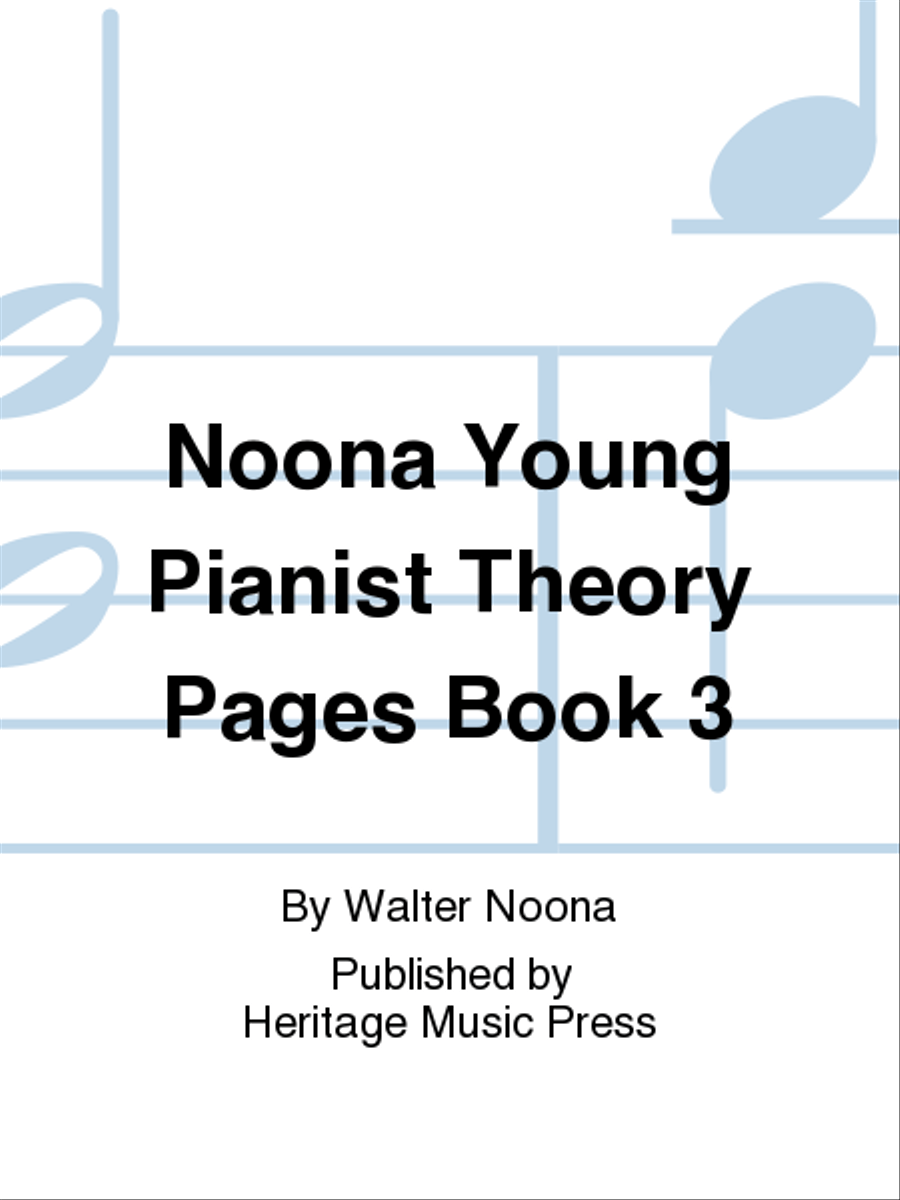 Noona Young Pianist Theory Pages Book 3