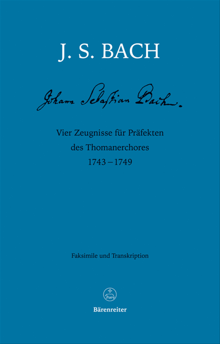Vier Zeugnisse für Präfekten des Thomanerchores 1743-1749 School and Community scores gallery preview page 1