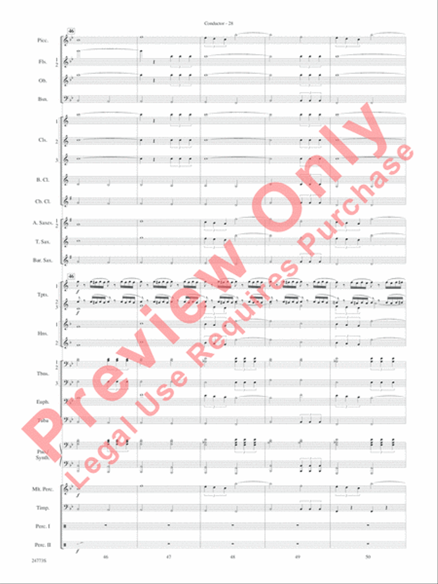 Suite from The Star Wars Epic - Part II Concert Band scores gallery preview page 31