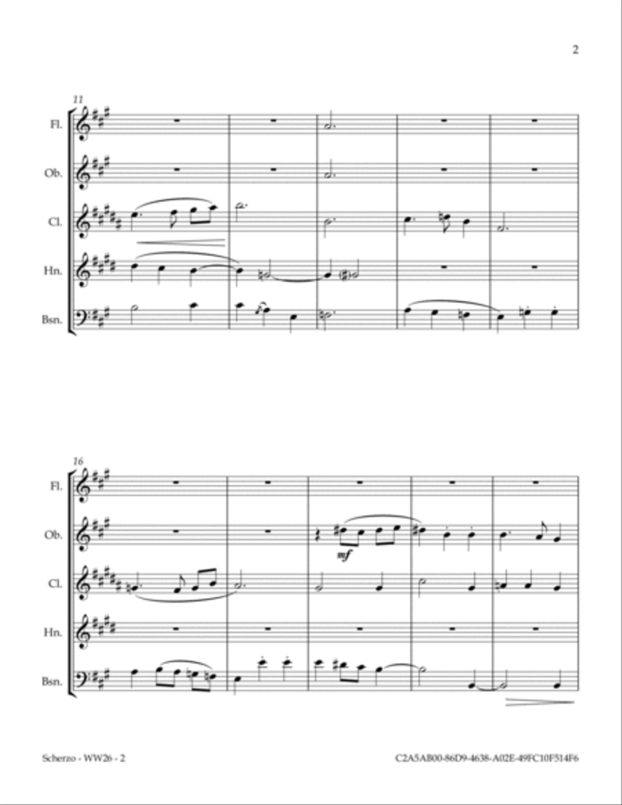 Scherzo for Woodwind Quintet Woodwind Quintet scores gallery preview page 3
