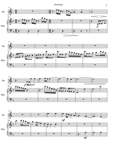 Duologue for Horn in F and Marimba Marimba - Digital Sheet Music