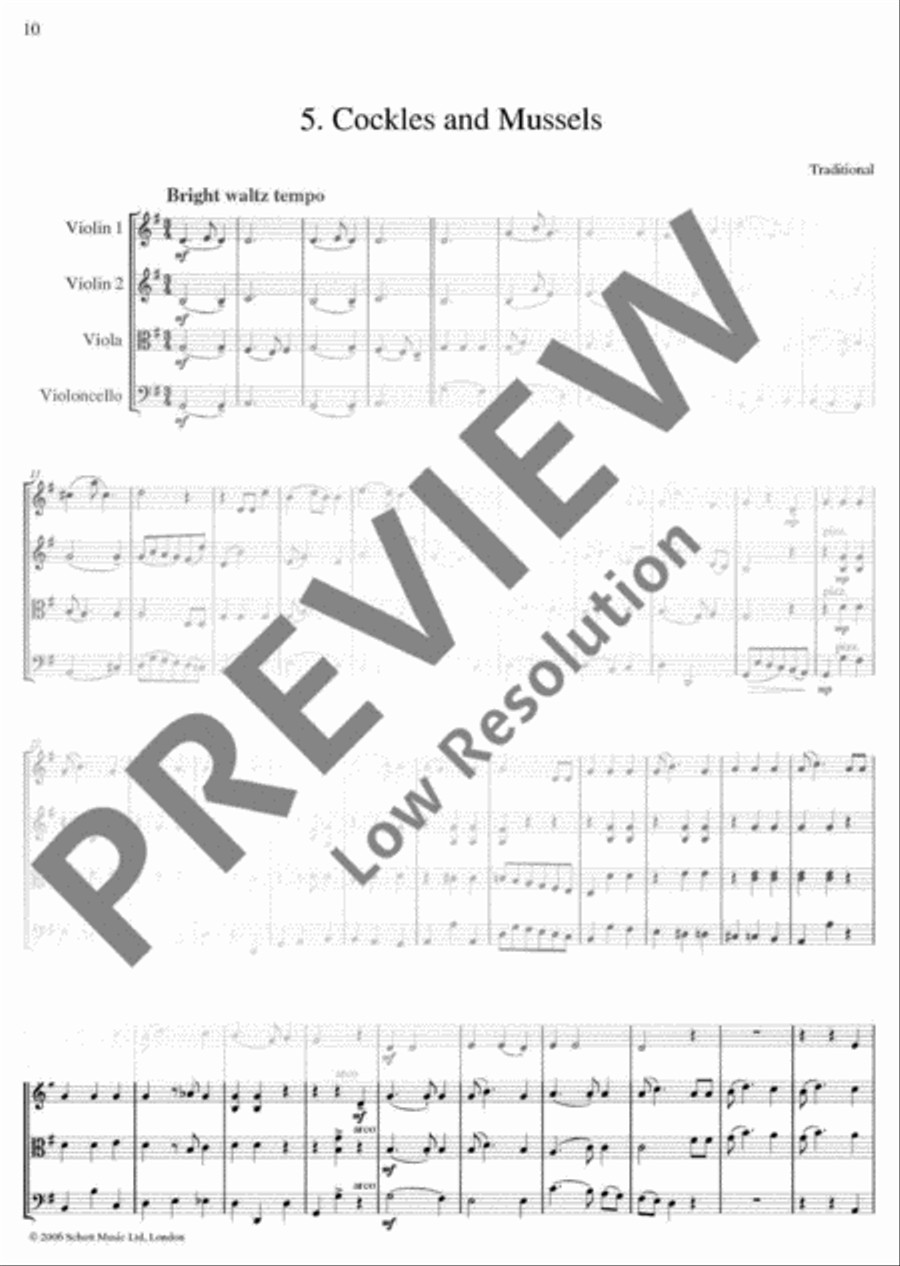The Wild Rover String Quartet scores gallery preview page 11