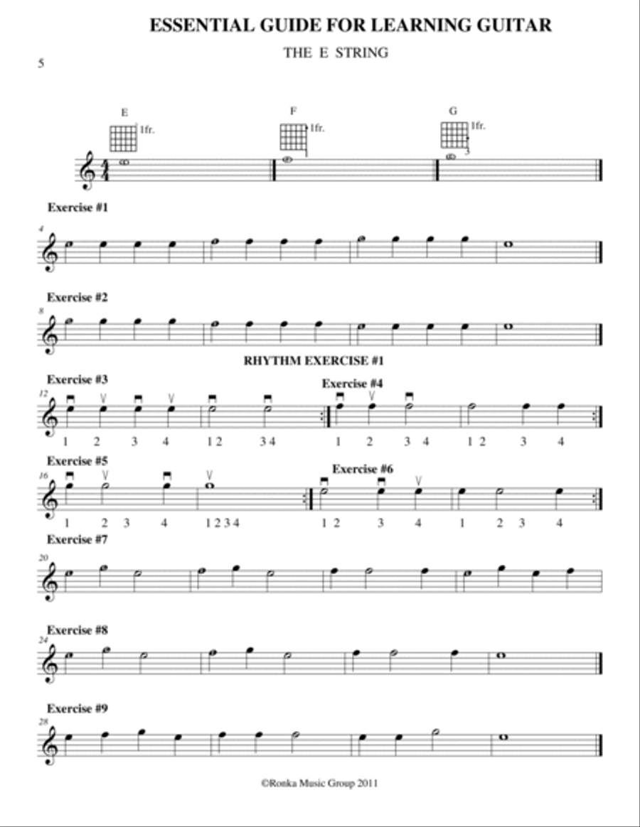 Essential Guide For Learning Guitar Guitar Solo scores gallery preview page 5