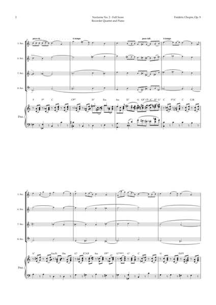 Nocturne by Chopin for Recorder Quartet and Piano image number null
