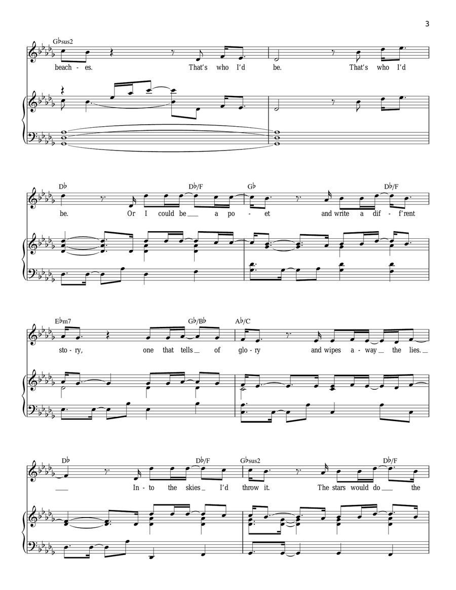 Who I'd Be (from Shrek The Musical) Piano, Vocal scores gallery preview page 3