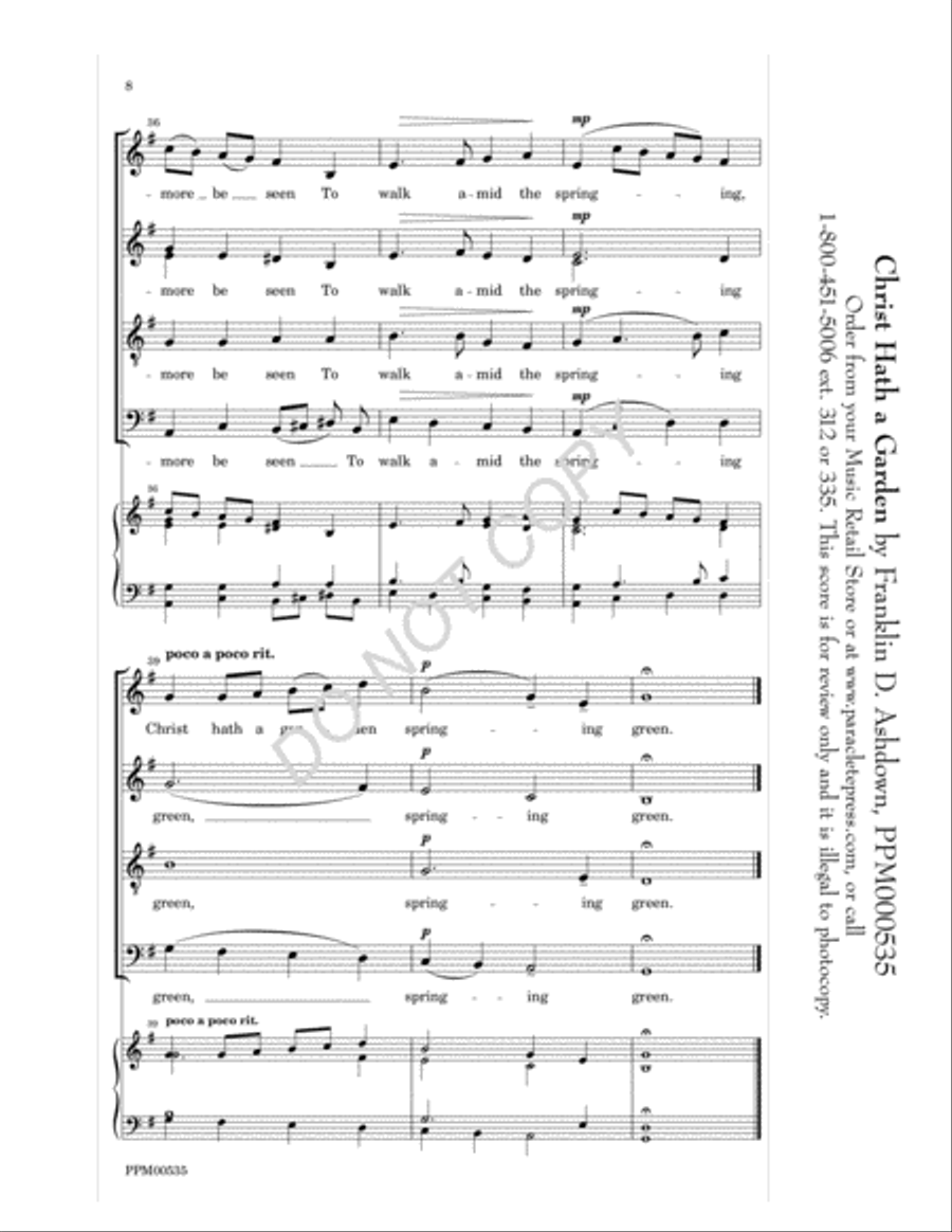 Christ Hath a Garden Christ Hath a Garden Divisi scores gallery preview page 9