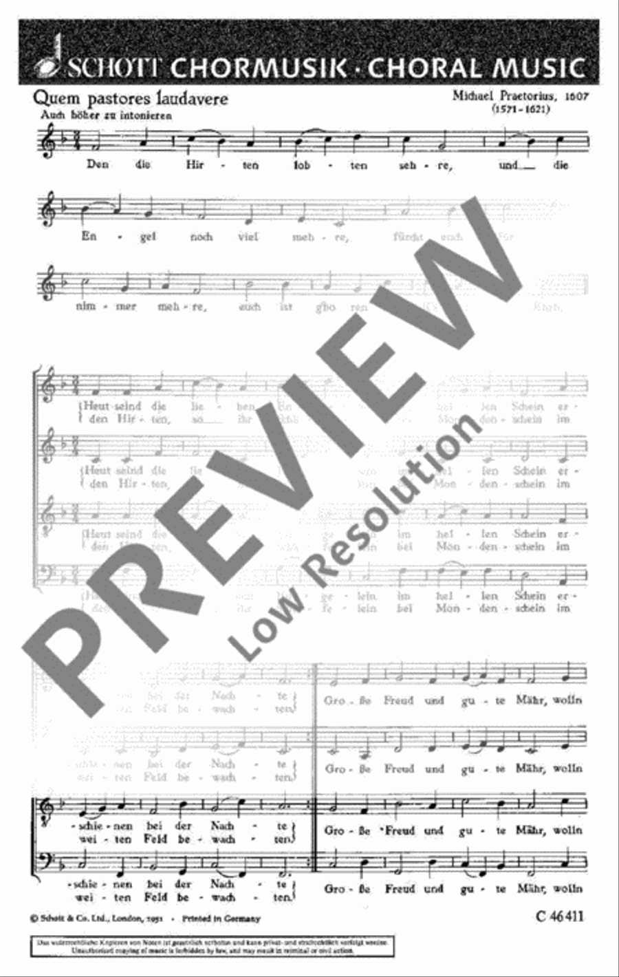 Quem pastores laudavere 4-Part scores gallery preview page 2