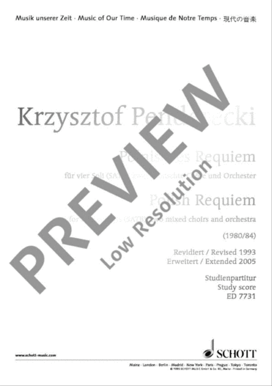 Polish Requiem 4-Part scores gallery preview page 2