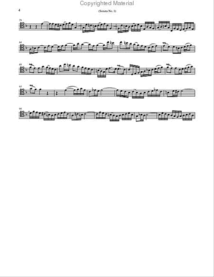Three Gamba Sonatas for Trombone & Piano Piano Accompaniment scores gallery preview page 11