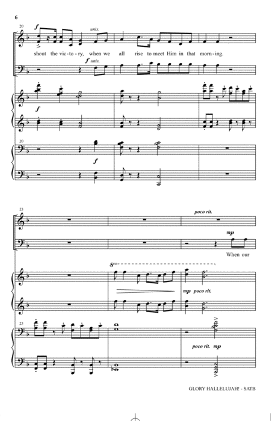 Glory Hallelujah! 4-Part scores gallery preview page 5