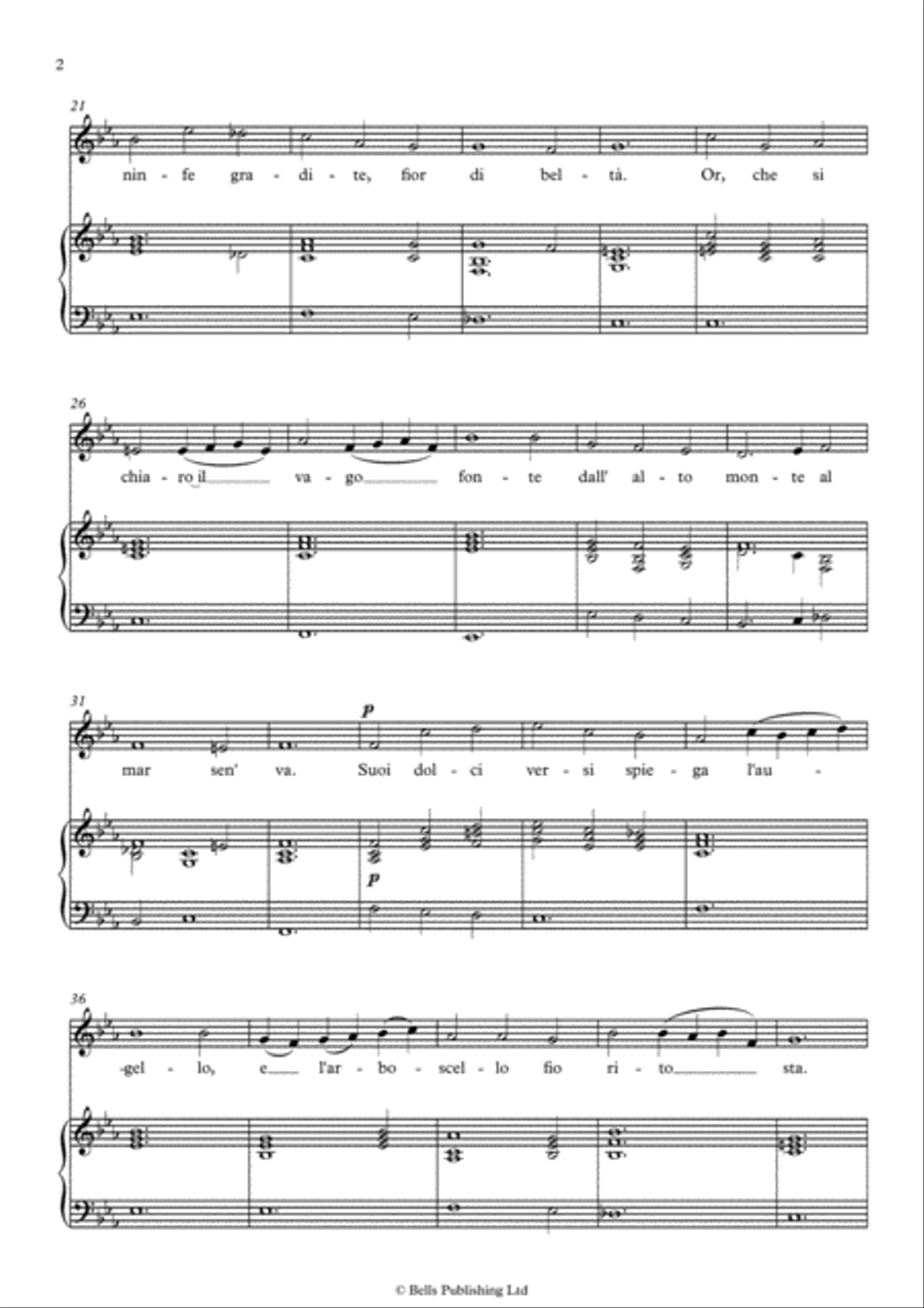 Se l'aura spira (C minor) Voice Solo scores gallery preview page 2