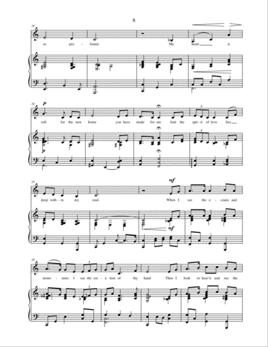 Worlds Without End - original vocal solo with piano accompaniment Voice Solo scores gallery preview page 3