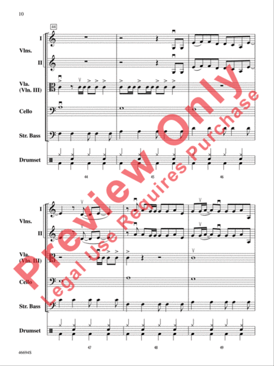 The LEGO Ninjago Movie: Selections from the Motion Picture Soundtrack String Orchestra scores gallery preview page 11