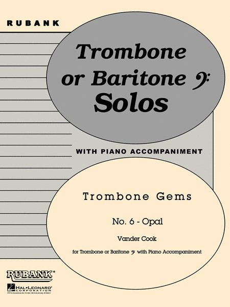Opal - Vandercook Trombone Gem Series (With Piano Accompaniment)