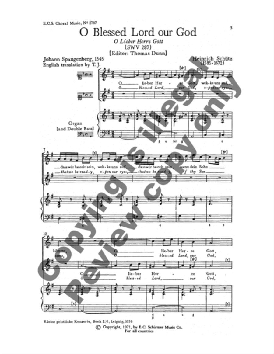 O lieber Herre Gott (O Blessed Lord God) TB scores gallery preview page 3