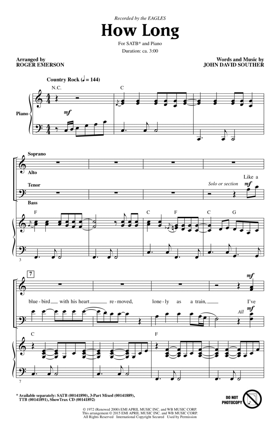 How Long 4-Part scores gallery preview page 1