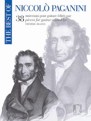 Book cover for The Best of Niccolo Paganini: 38 Pieces for Guitar