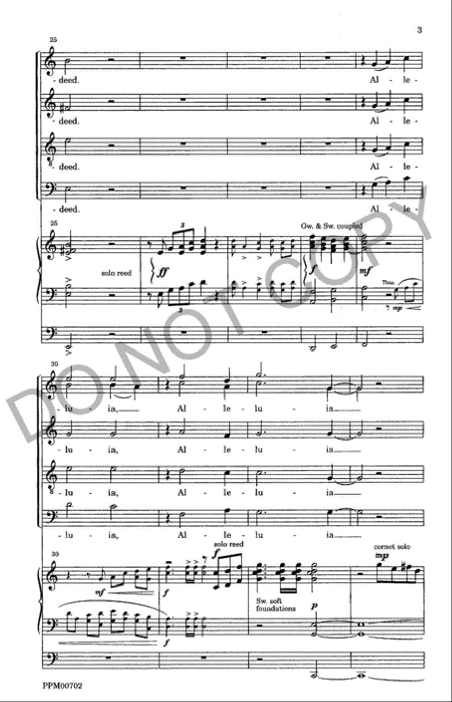 Alleluia! Christ is Risen 4-Part scores gallery preview page 4