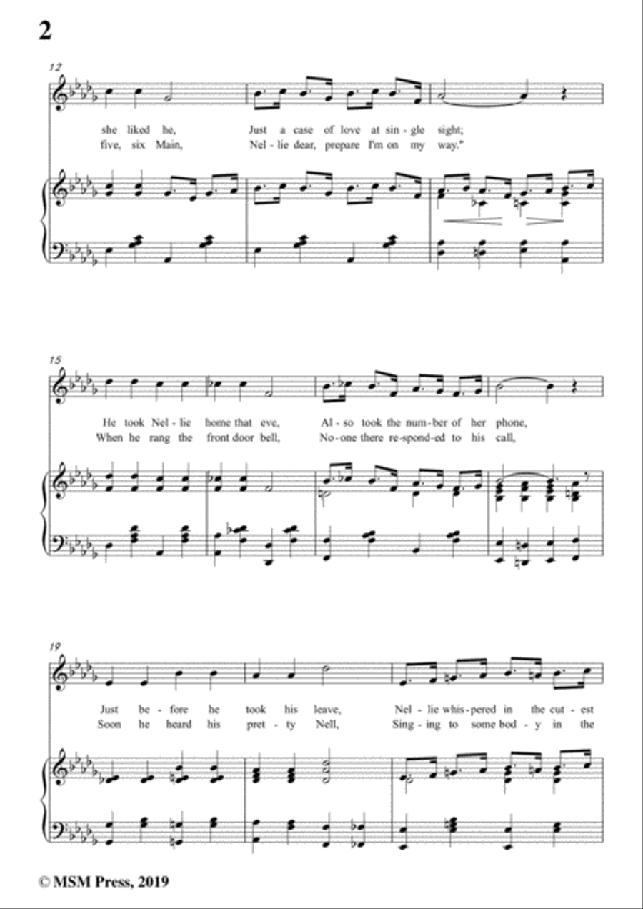 Irving Berlin-Call Me Up Some Rainy Afternoon,in D flat Major,for Voice&Piano Voice scores gallery preview page 4