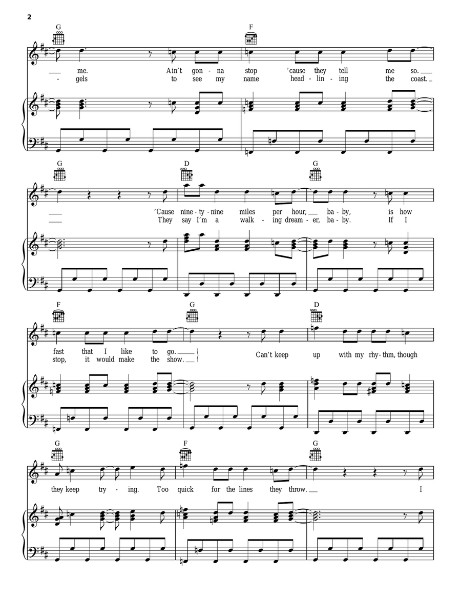 The Walker The Walker Piano, Vocal, Guitar scores gallery preview page 2