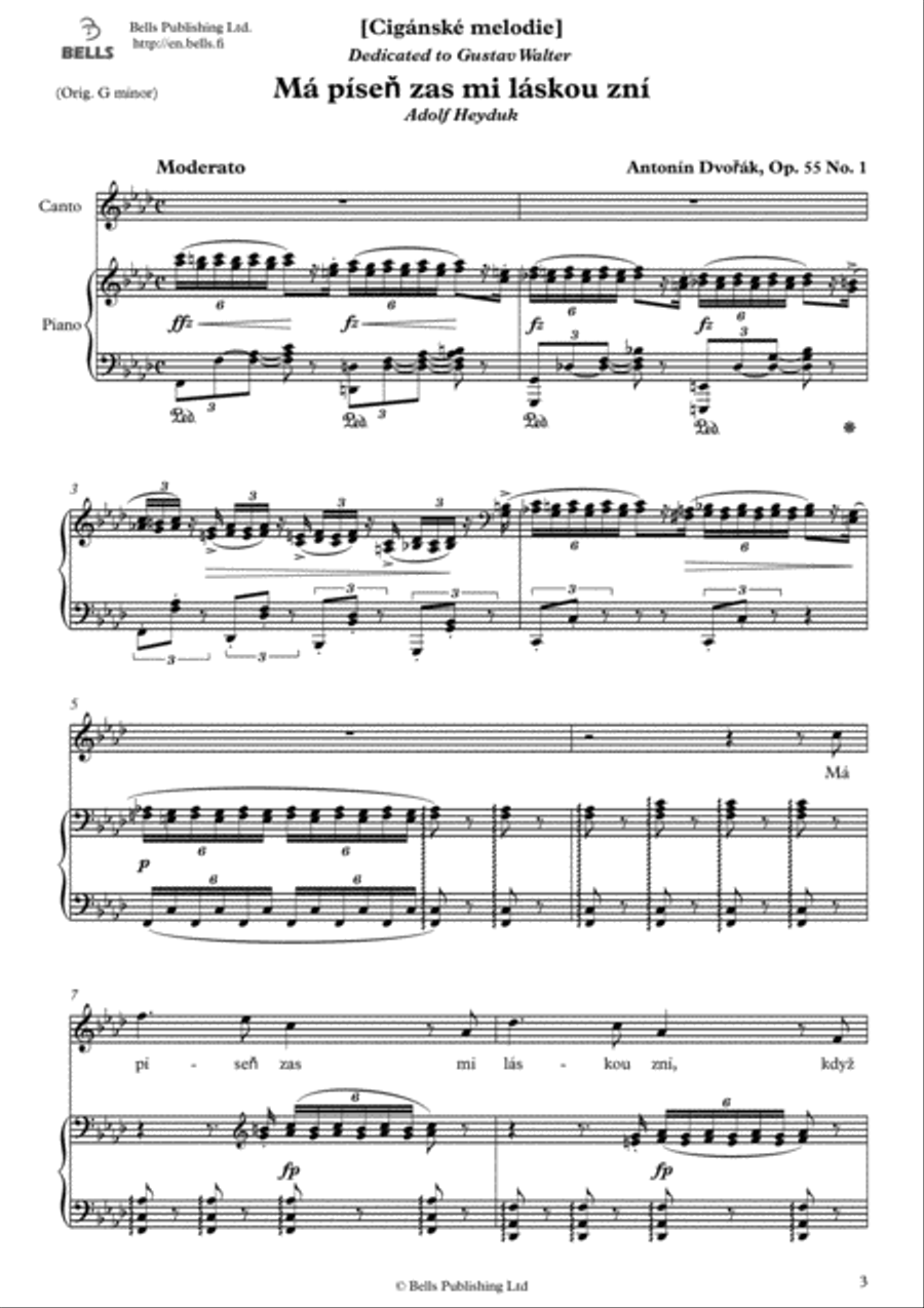 Gypsy Melodies, Op. 55 Medium-High Voice scores gallery preview page 3