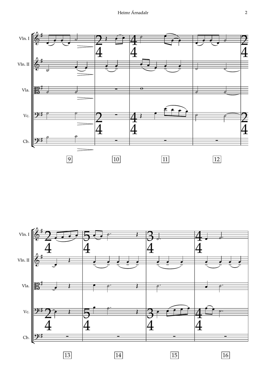Heimr Arnadalr Heimr Arnadalr String Orchestra scores gallery preview page 3