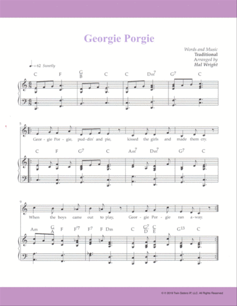Georgie Porgie Georgie Porgie Voice scores gallery preview page 1