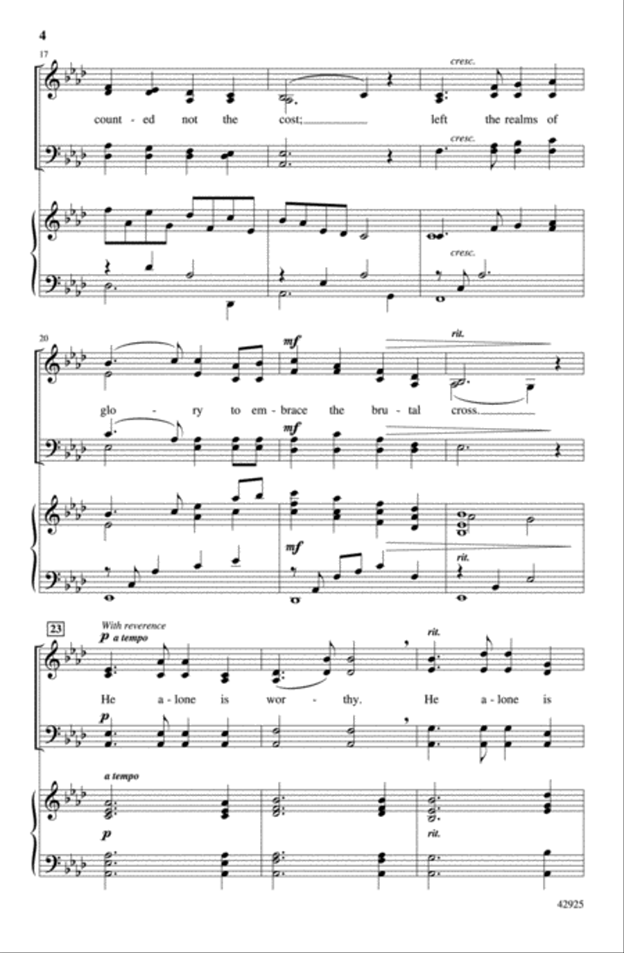 Praise to the Son Praise to the Son 4-Part scores gallery preview page 3