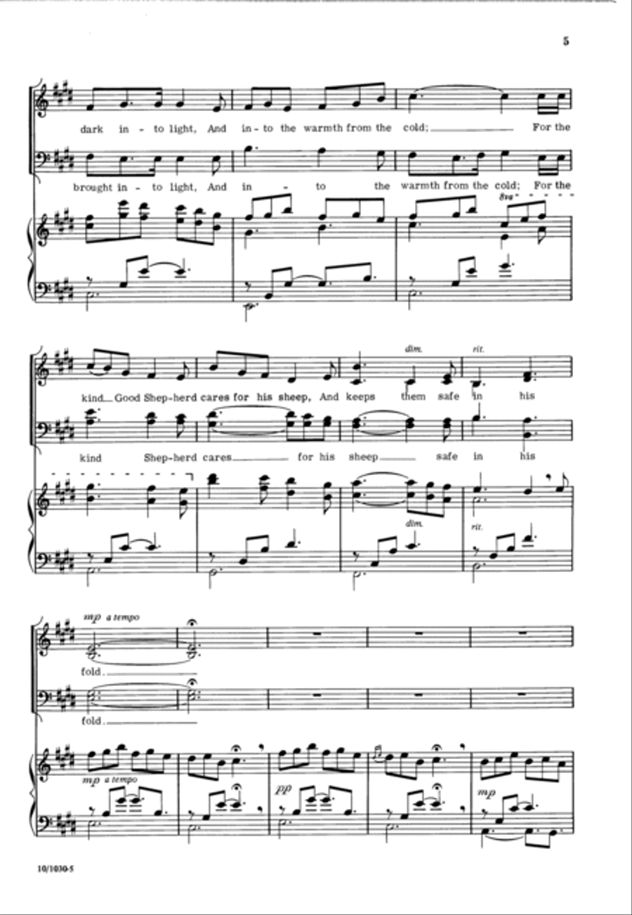 Jesus, Loving Shepherd 4-Part scores gallery preview page 5