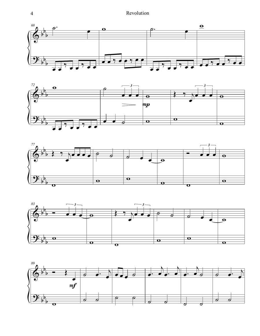 Revolution Piano Solo scores gallery preview page 4