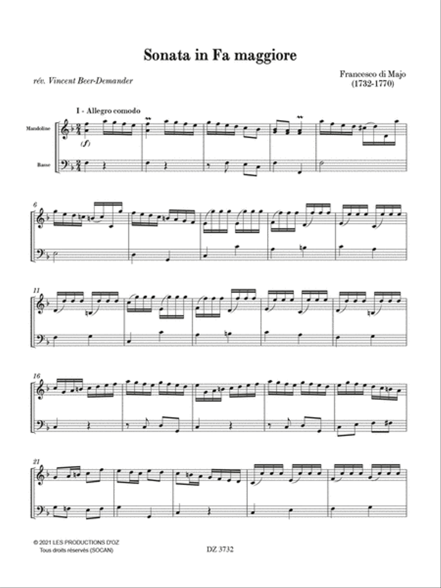 Sonata in Fa maggiore Double Bass scores gallery preview page 2
