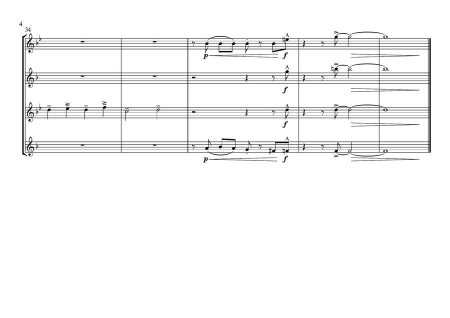 They Can't Take That Away From Me Saxophone Quartet scores gallery preview page 4