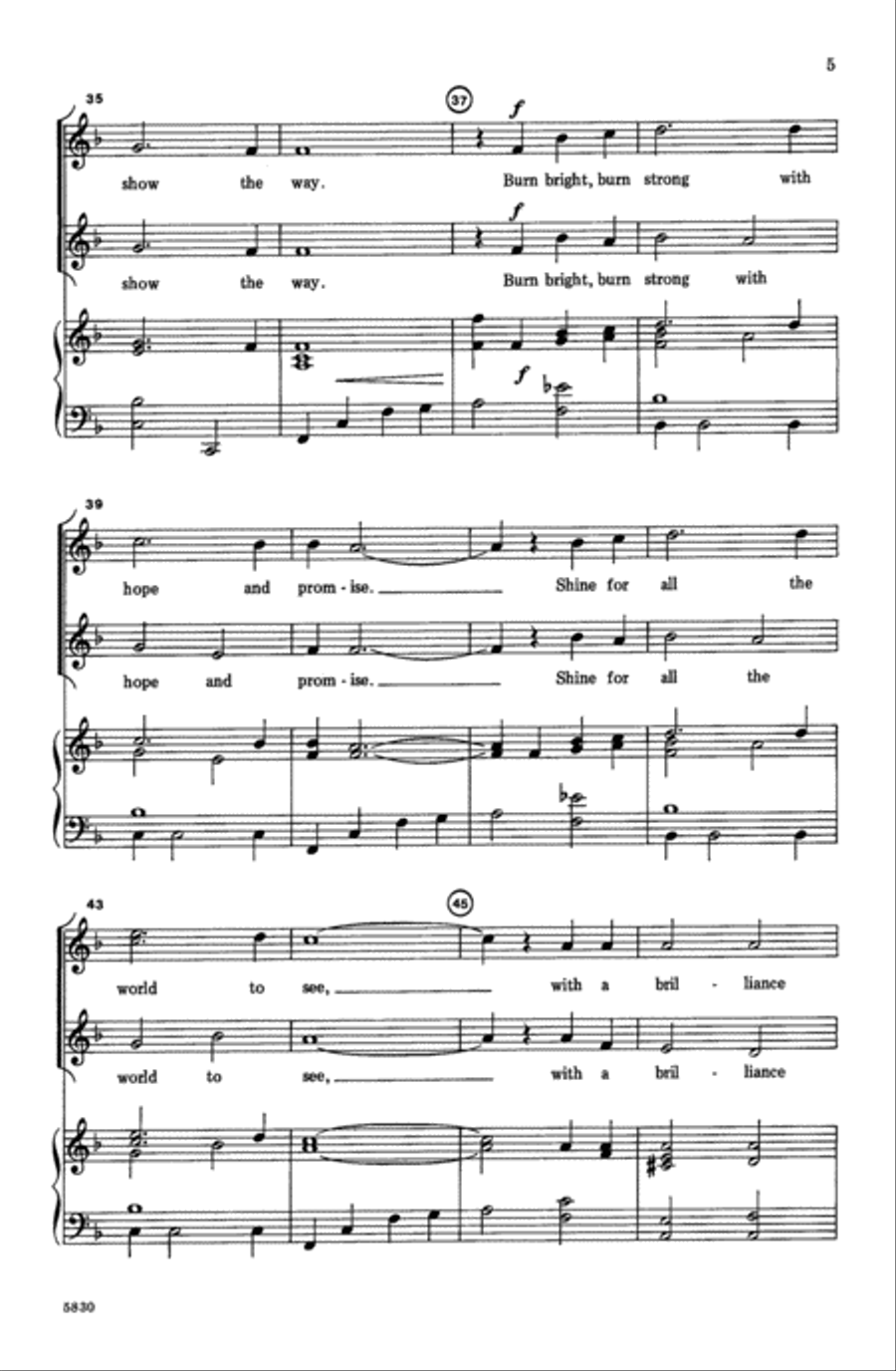 One Single Light Choir scores gallery preview page 4