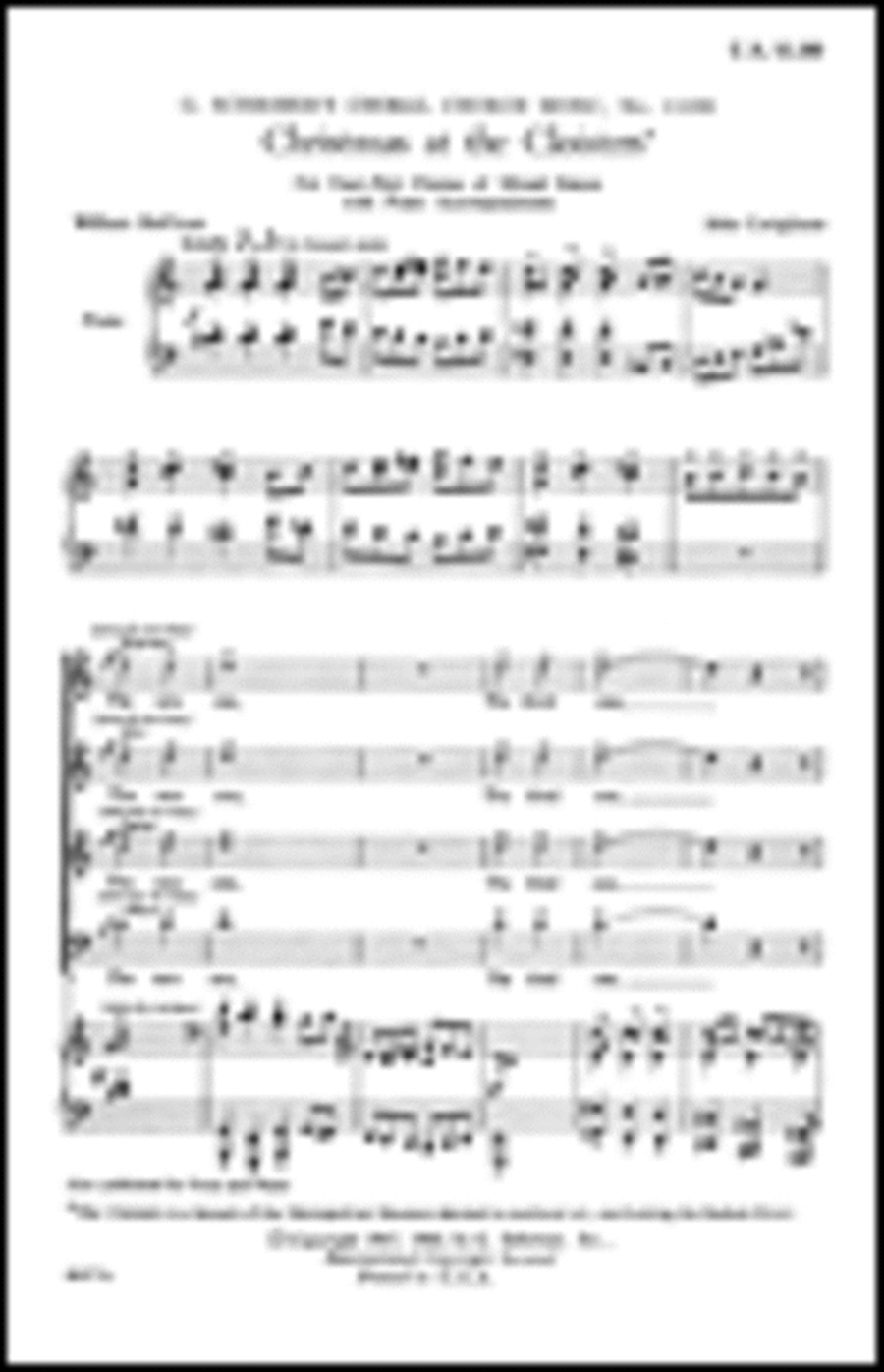 Christmas at the Cloisters 4-Part scores gallery preview page 1