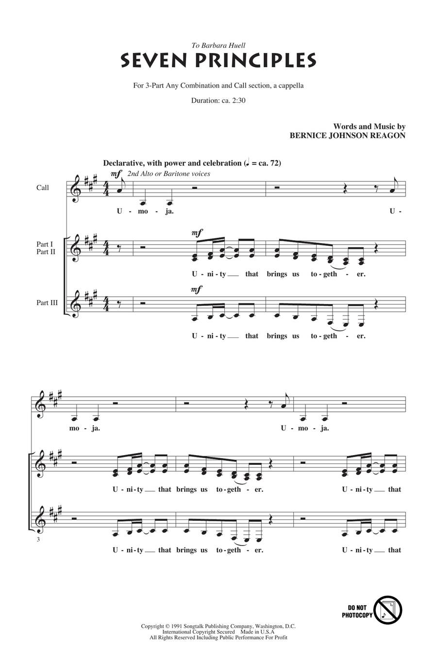 Seven Principles 3-Part scores gallery preview page 1