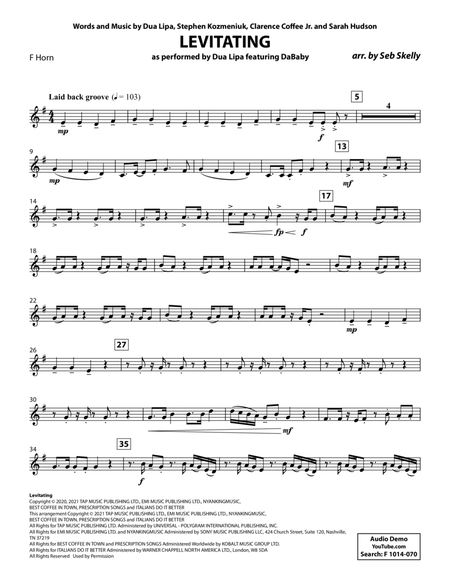 Levitating (for Brass Quintet) (arr. Seb Skelly) - F Horn