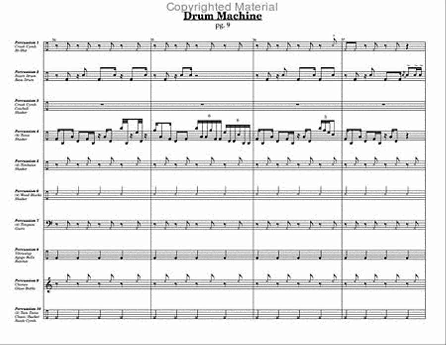 Drum Machine Drum Machine Percussion Ensemble scores gallery preview page 3