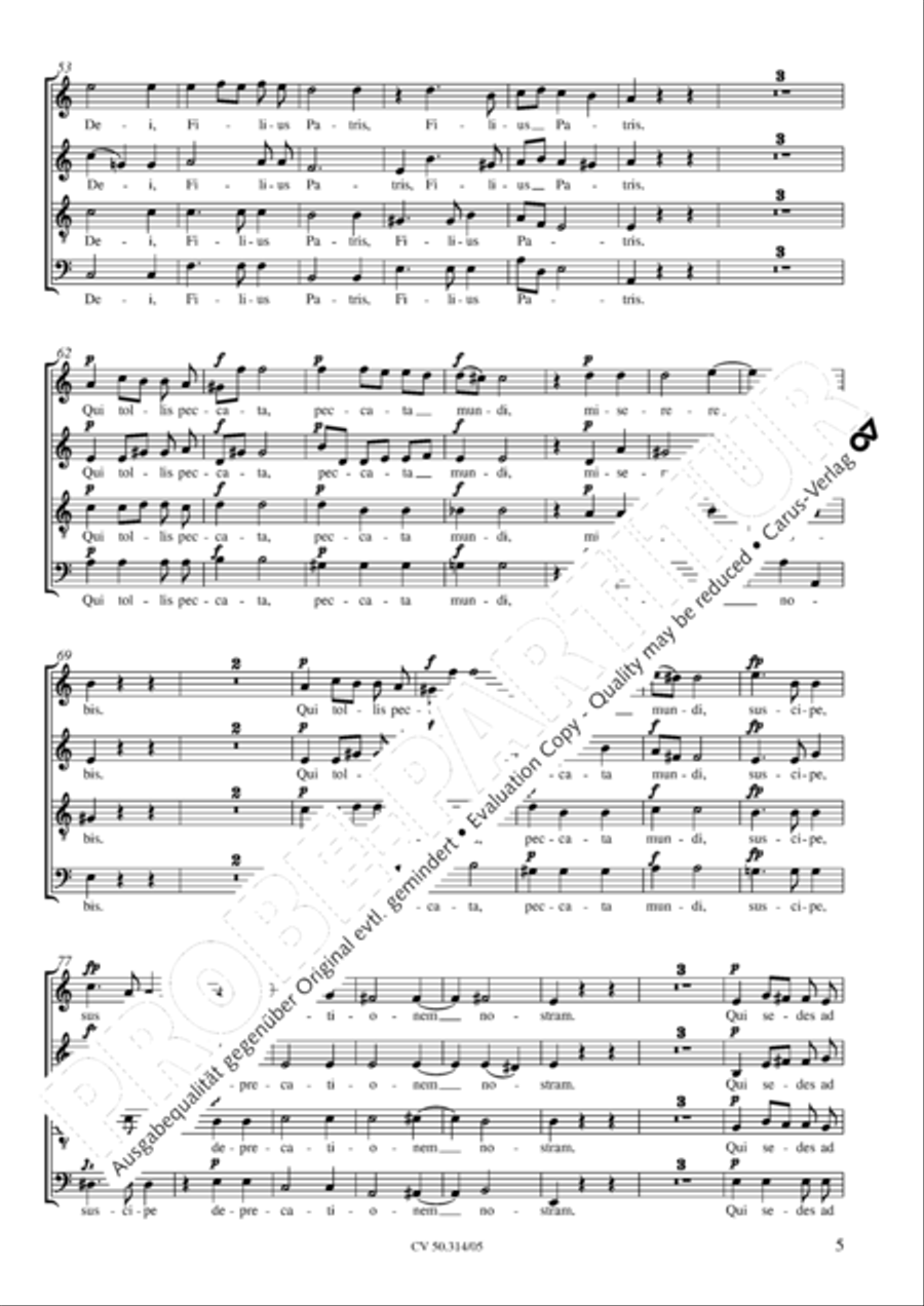 Missa Sancti Joannis Nepomuceni 4-Part scores gallery preview page 6
