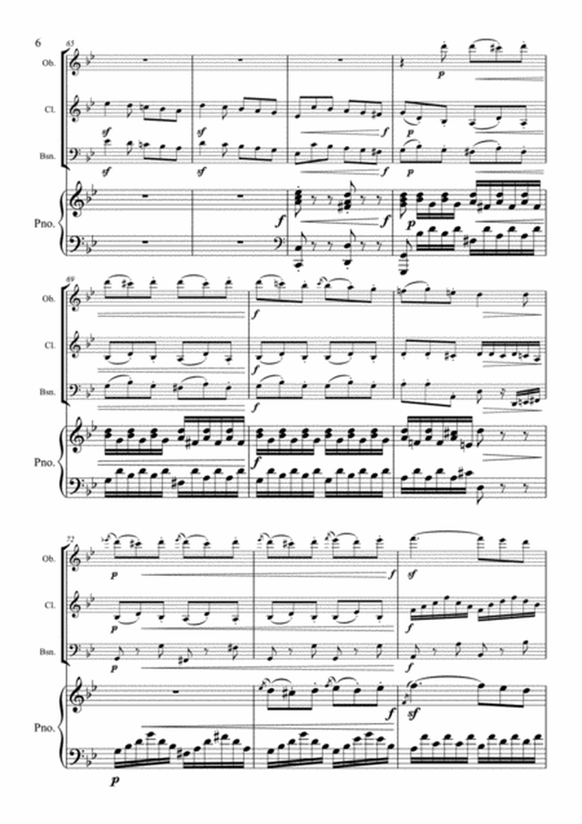 Beethoven - Rondo Op.49 - Oboe, Clarinet, Bassoon & Piano Piano Quartet