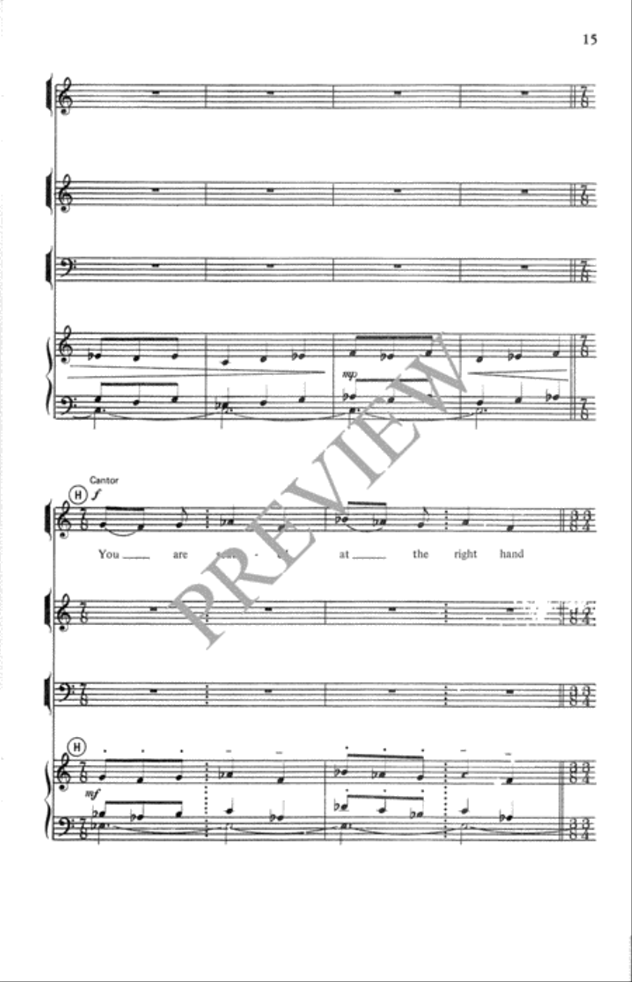 Festive Mass Festive Mass Unison Choir scores gallery preview page 16