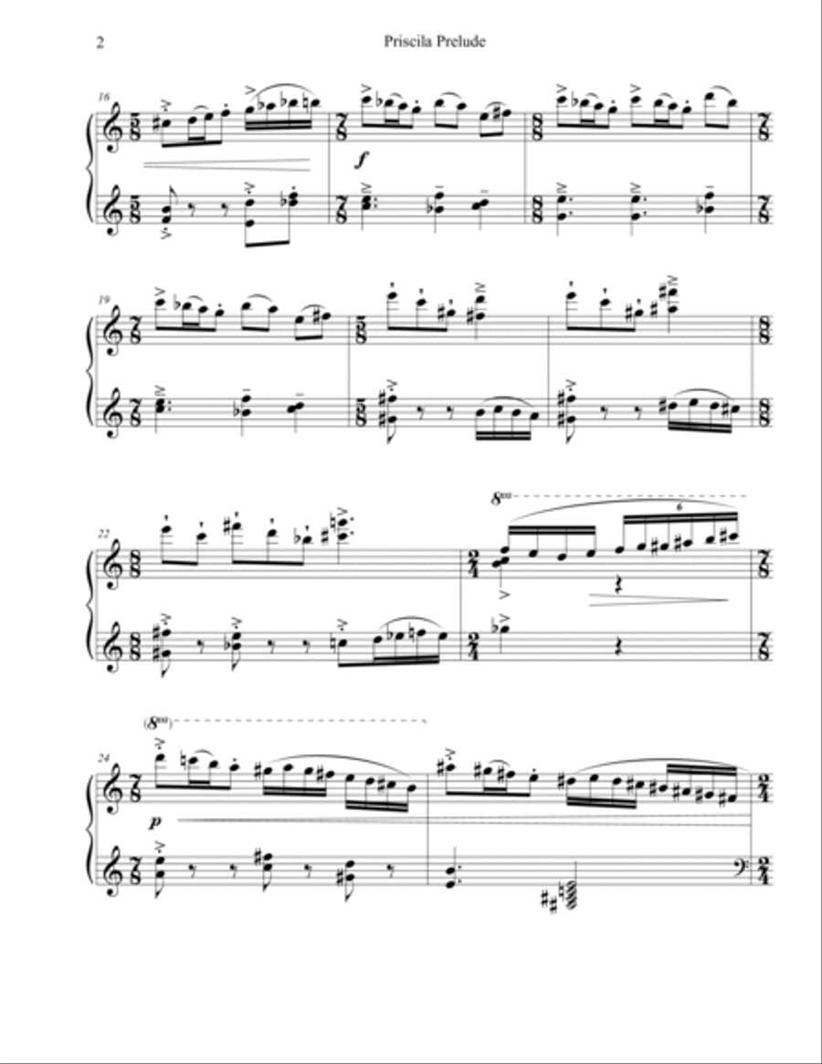 Priscila Prelude Priscila Prelude Piano Solo scores gallery preview page 2