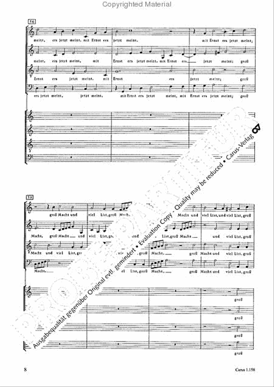 A mighty fortress is our God (Ein feste Burg ist unser Gott) 4-Part scores gallery preview page 9