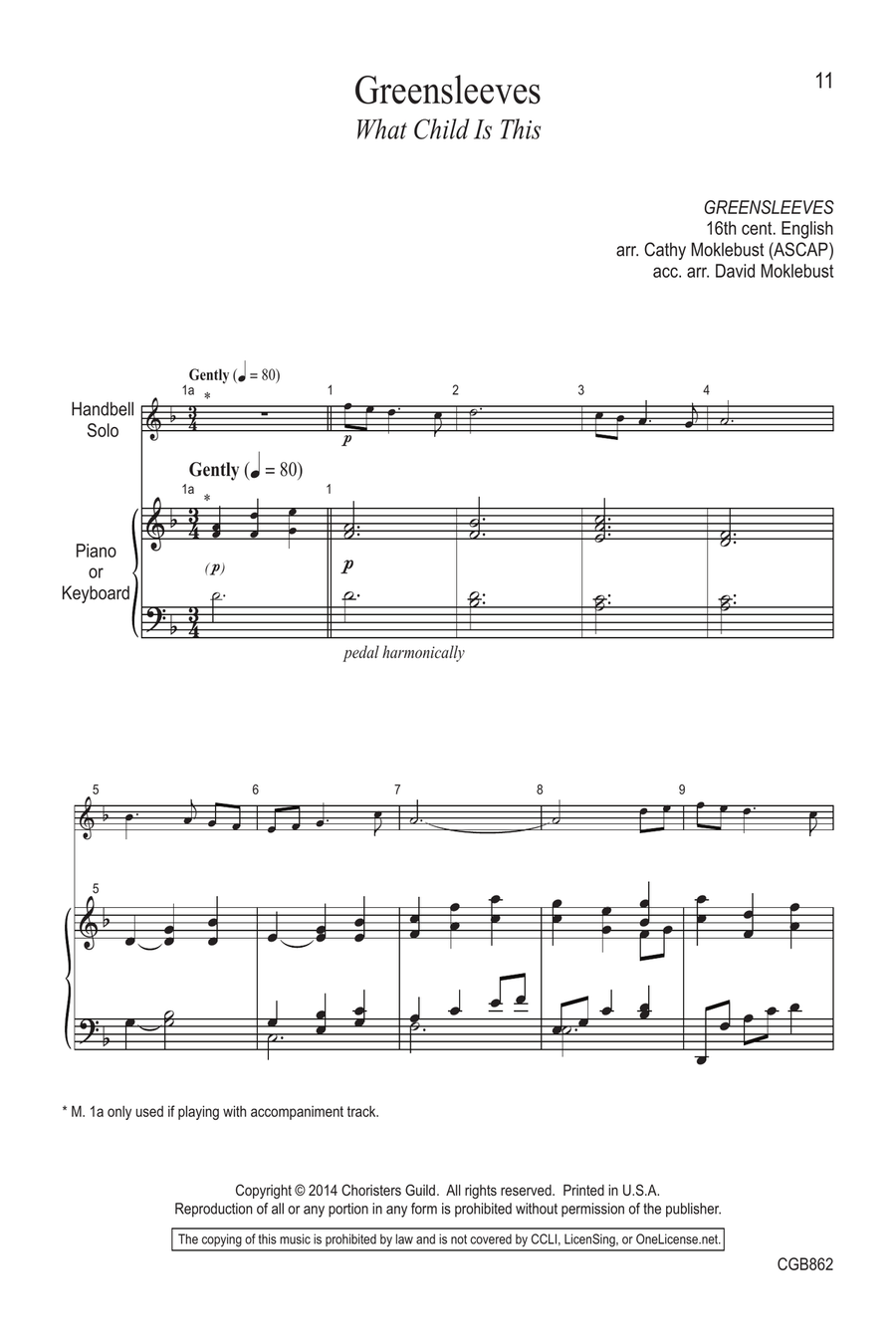 Easy Favorites for the Handbell Soloist: Soloist Score Percussion scores gallery preview page 7