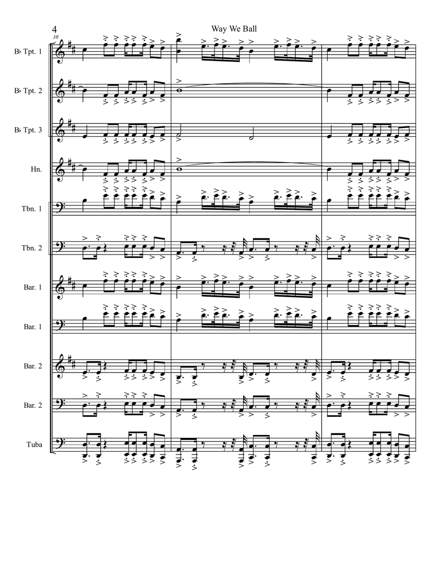The Way We Ball Brass Ensemble scores gallery preview page 5