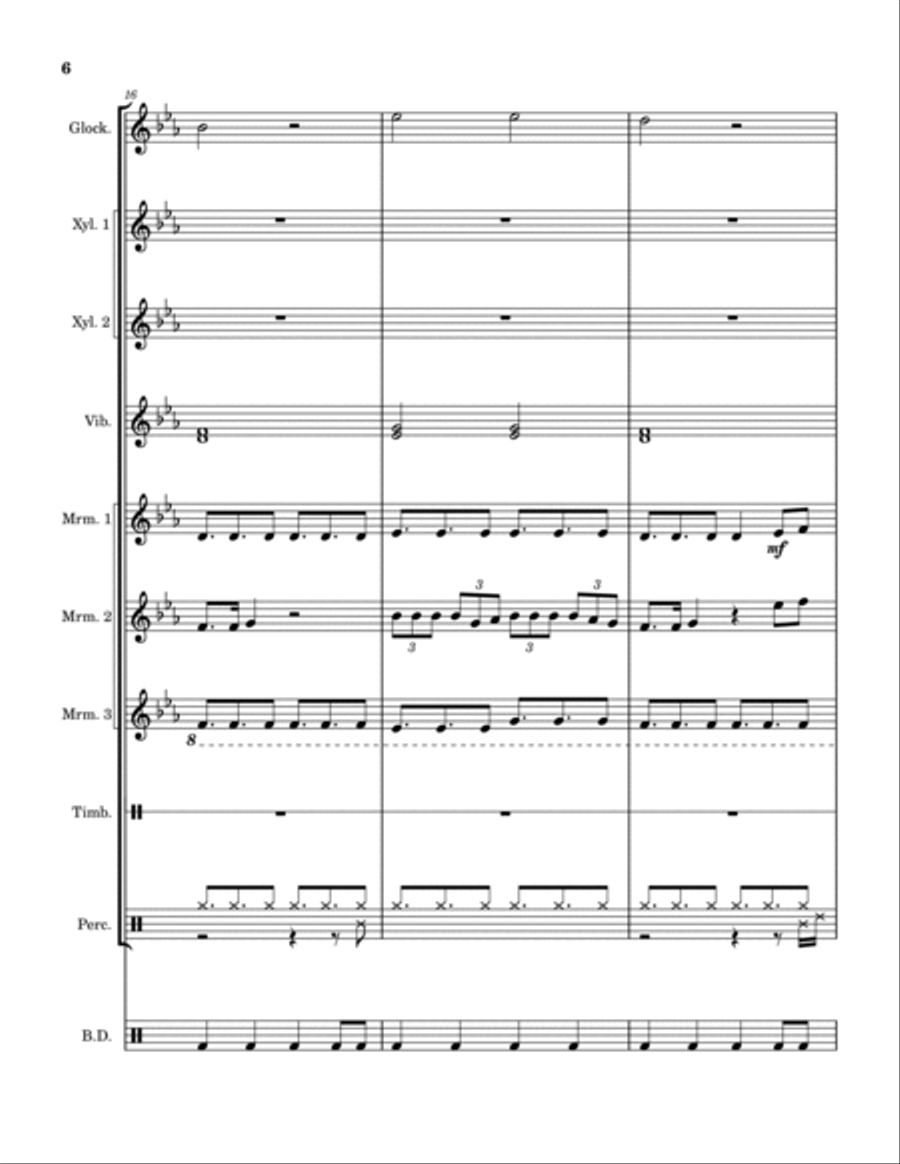Sorry Percussion Ensemble scores gallery preview page 6