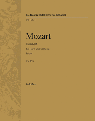 Book cover for Horn Concerto [No. 4] in E flat major K. 495