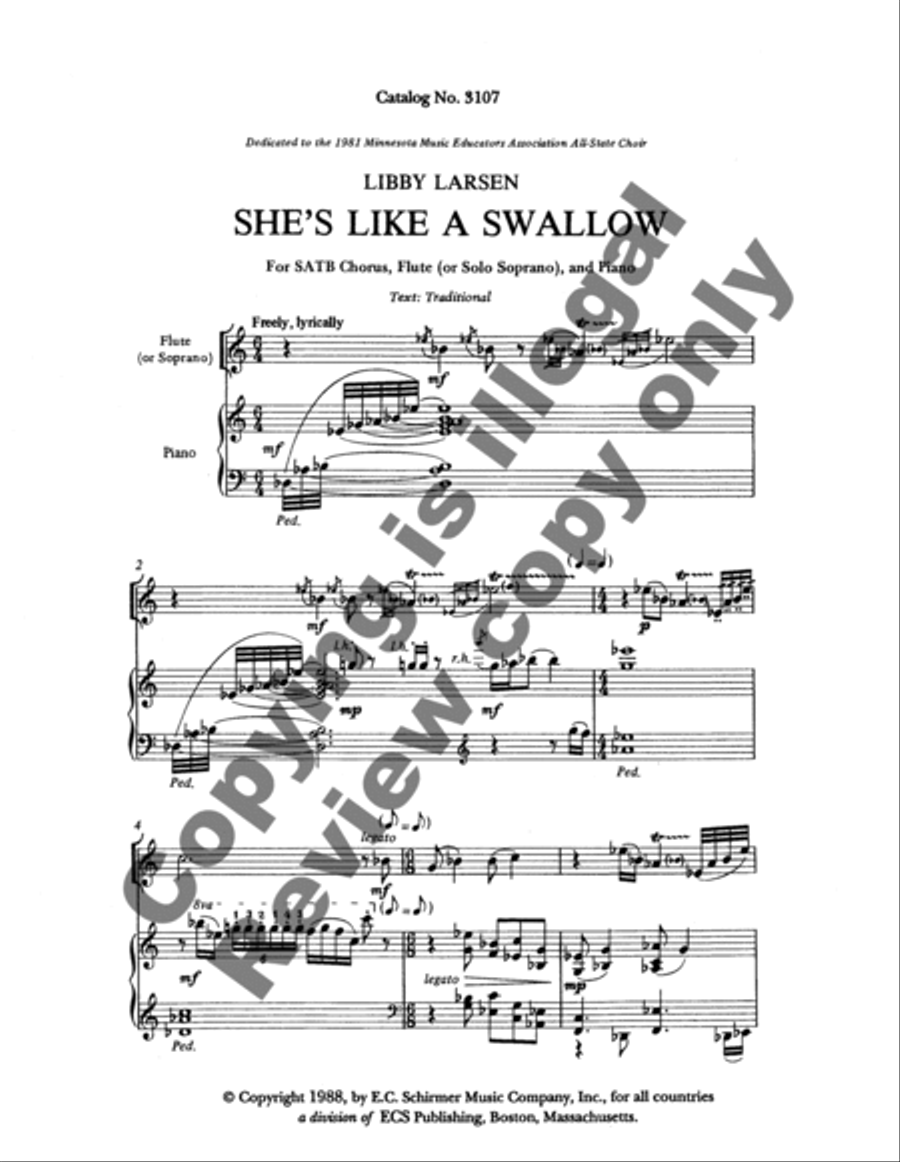 She's Like a Swallow She's Like a Swallow 4-Part scores gallery preview page 9