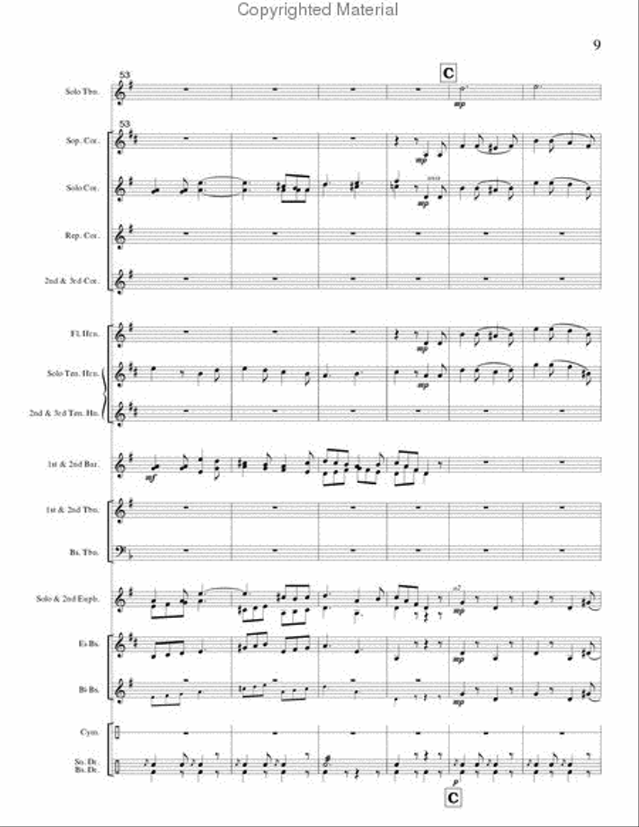 Seventy-Six Trombones (trombone and brass band) Brass Band scores gallery preview page 10