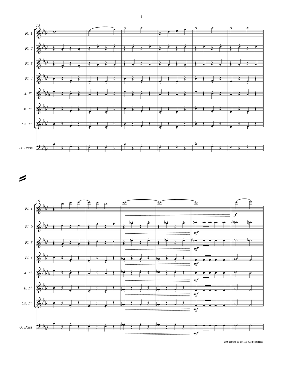 We Need A Little Christmas Flute Choir scores gallery preview page 6